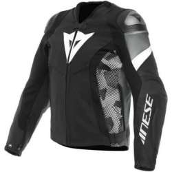 Veste En Cuir Avro 5 noir-blanc-anthracite