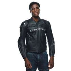 Veste en cuir Racing 4 noir