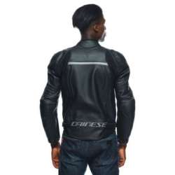 Veste en cuir Racing 4 noir