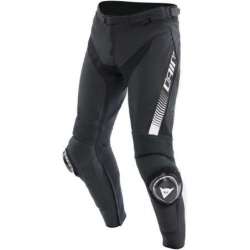 Pantalon en Cuir Super Speed noir-blanc