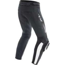 Pantalon en Cuir Super Speed noir-blanc