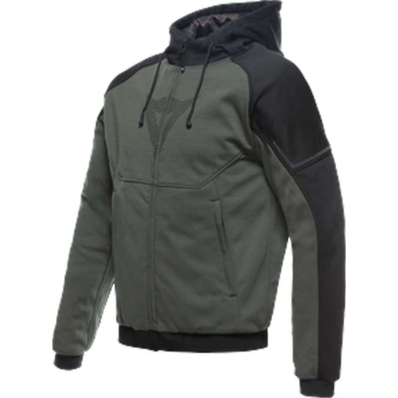 Hoodie mit Reissverschluss Daemon-X Safety grün-schwarz