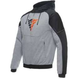 Hoodie Full Zip Daemon-X Sécurité gris-noir-fluo rouge