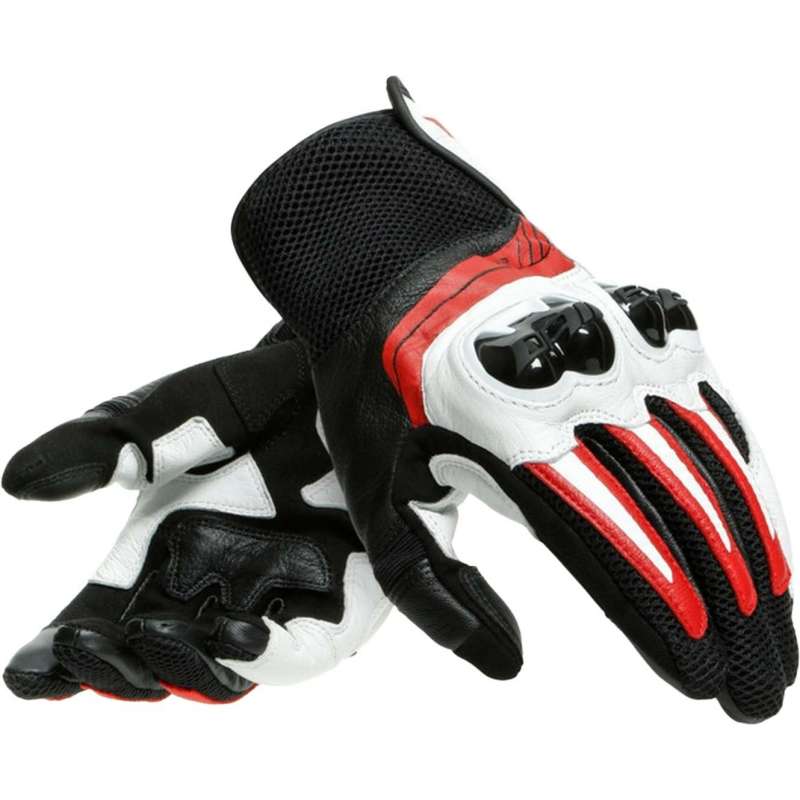 Lederhandschuhe Mig 3 Unisex schwarz-weiss-rot