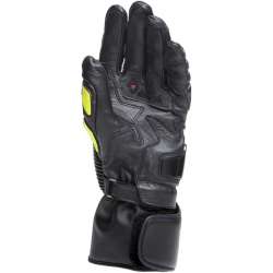 Gants Cuir Druid 4 noir-gris-fluo jaune