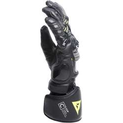 Gants Cuir Druid 4 noir-gris-fluo jaune