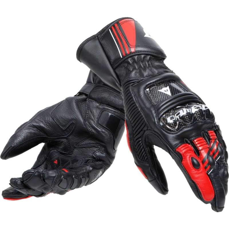 Gants Cuir Druid 4 noir-rouge-blanc