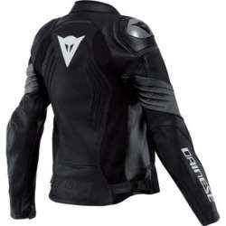 Damen Lederjacke Racing 4 schwarz