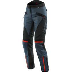 Pantalon Tempest 3 D-Dry Dames ébène-noir-rouge