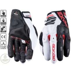 Gants Five E2 White/Black/Red