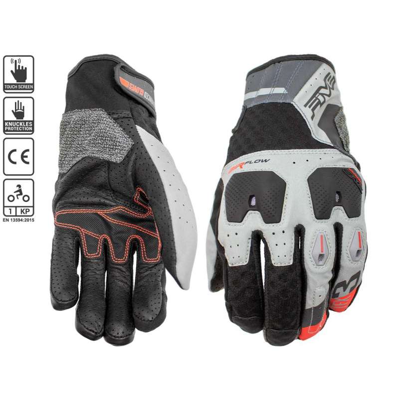 Five-Handschuhe TFX3 Airflow Grau / Rot