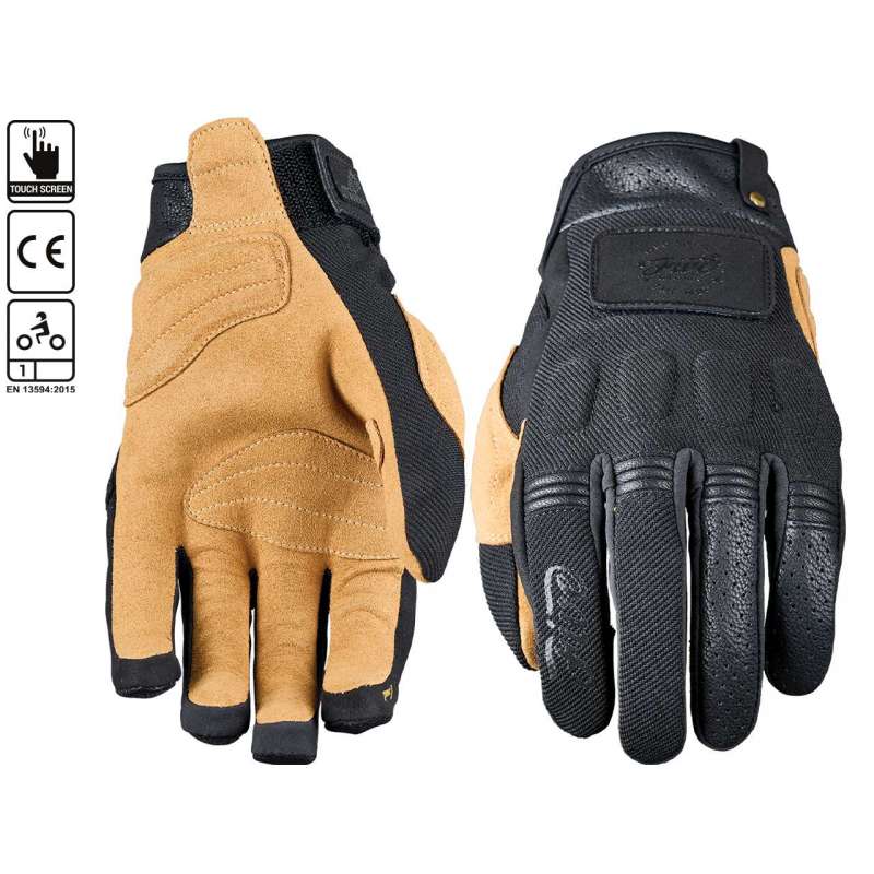 Five-Handschuhe Scrambler Schwarz/Beige