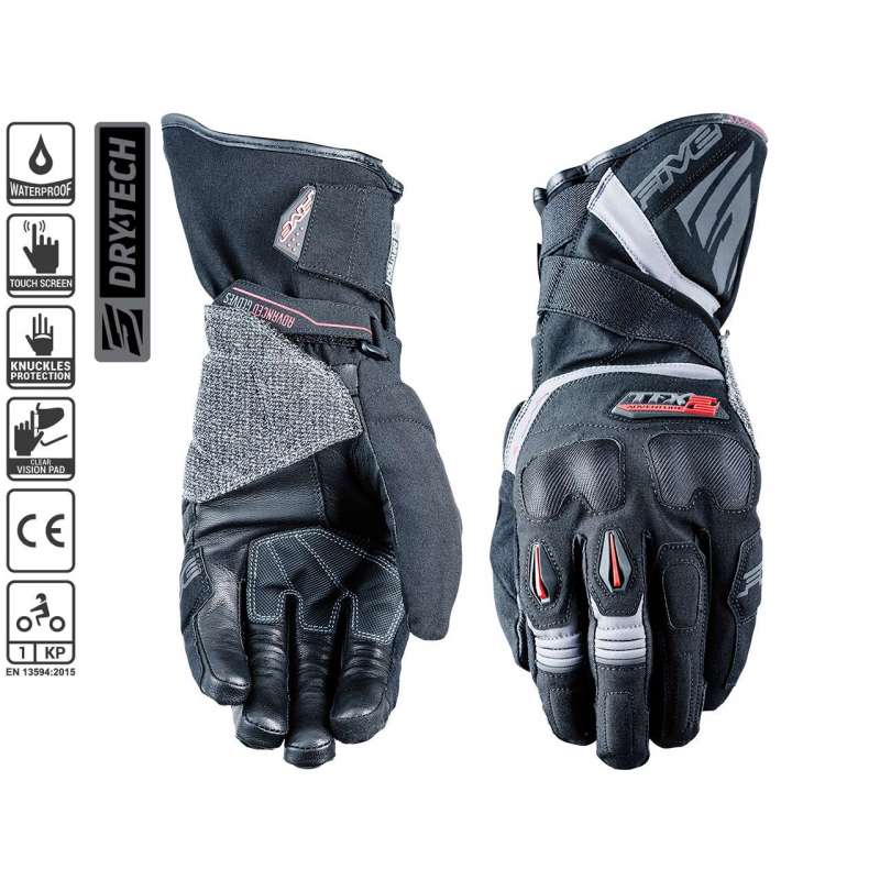 Five-Handschuhe TFX2 WP Frau Schwarz / Grau