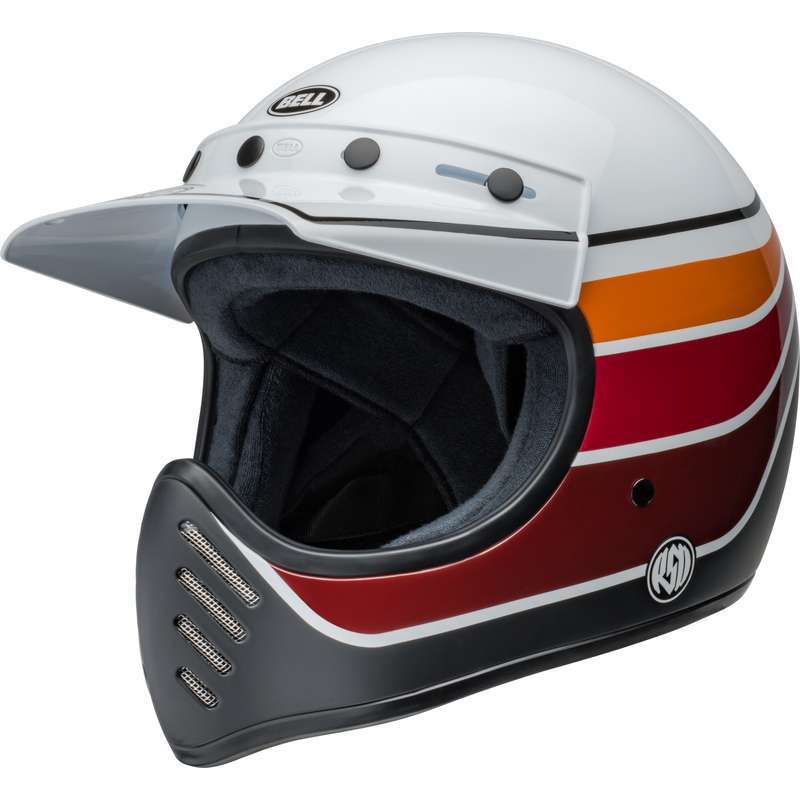 Casque BELL Moto-3 - RSD Saddleback Satin/Gloss White/Black Casque BELL Moto-3 - RSD Saddleback Satin/Gloss White/Black