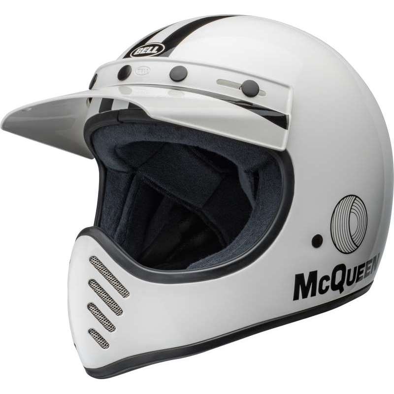 Casque BELL Moto-3 - Steve McQueen Gloss White/Black Casque BELL Moto-3 - Steve McQueen Gloss White/Black