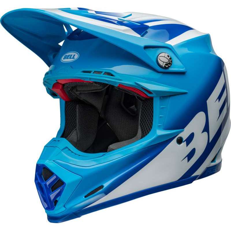 Casque BELL Moto-9S Flex - Rail Gloss Blue/White Casque BELL Moto-9S Flex - Rail Gloss Blue/White