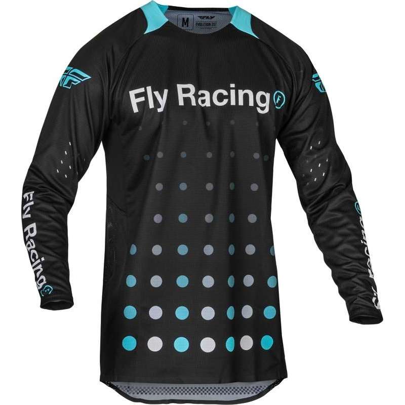 FLY RACING Evolution DST Strobe Trikot - Schwarz/Electric Blue