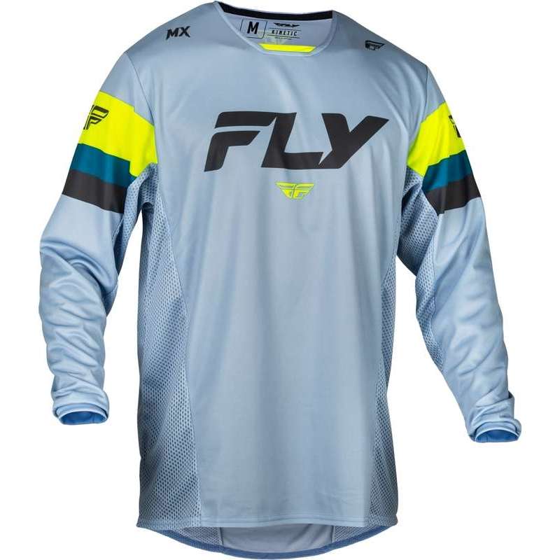 FLY RACING Kinetic Prix Kindertrikot - Ice Grey/anthracite/Hi-Vis