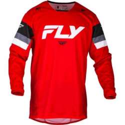 FLY RACING Kinetic Prix Trikot - rot/grau/weiß
