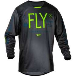 FLY RACING Kinetic Prodigy Kindertrikot - anthrazit/fluo grün/True Blue
