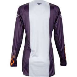 FLY RACING Lite Damen Trikot - Deep Purple/Weiß/Neon Coral