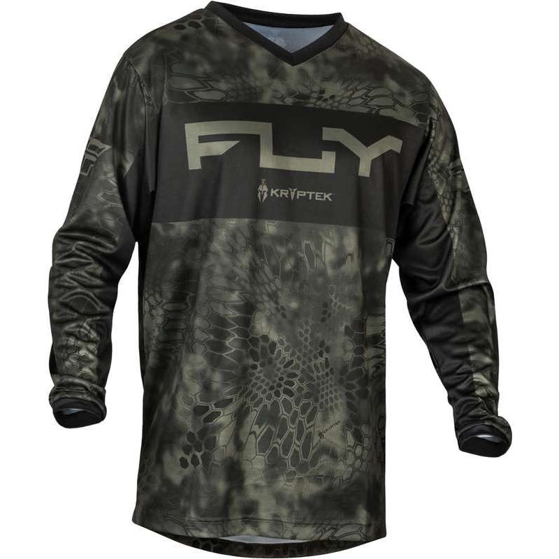 FLY RACING F-16 Kryptec Trikot S.E. - Moss Grey/schwarz