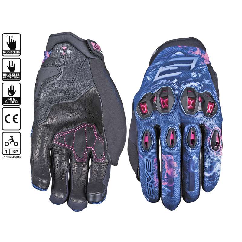 Handschuhe Five Stunt Evo 2 Woman Flowers Pink