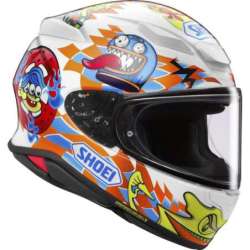 Casque intégral Shoei NXR2 Yago TC-2, blanc-orange bleu