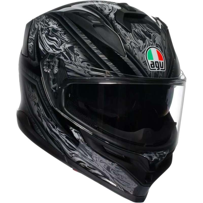 Casque intégral AGV K7 Damascus noir argent Casque intégral AGV K7 Damascus noir argent