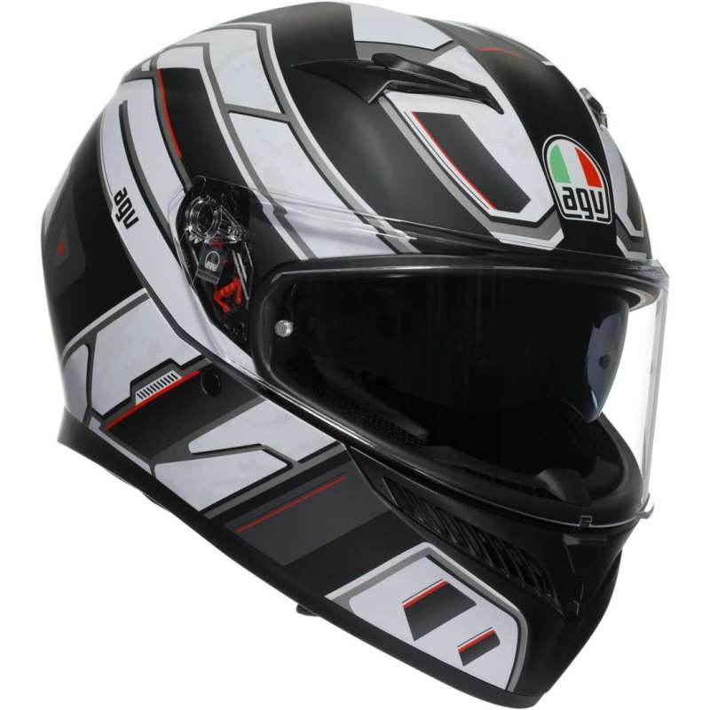 Casque intégral AGV K3 Rivia mat noir blanc Casque intégral AGV K3 Rivia mat noir blanc