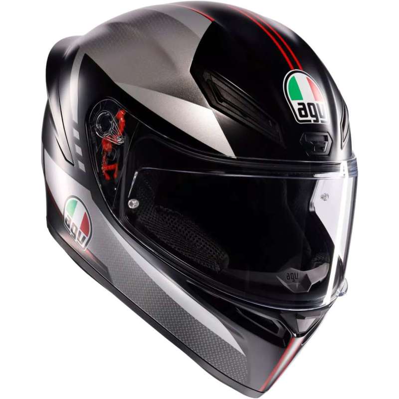 Casque intégral AGV K1 S Fastlap noir gris rouge Casque intégral AGV K1 S Fastlap noir gris rouge