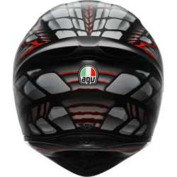 Casque intégral AGV K1 S Lyzard noir mat gris rouge