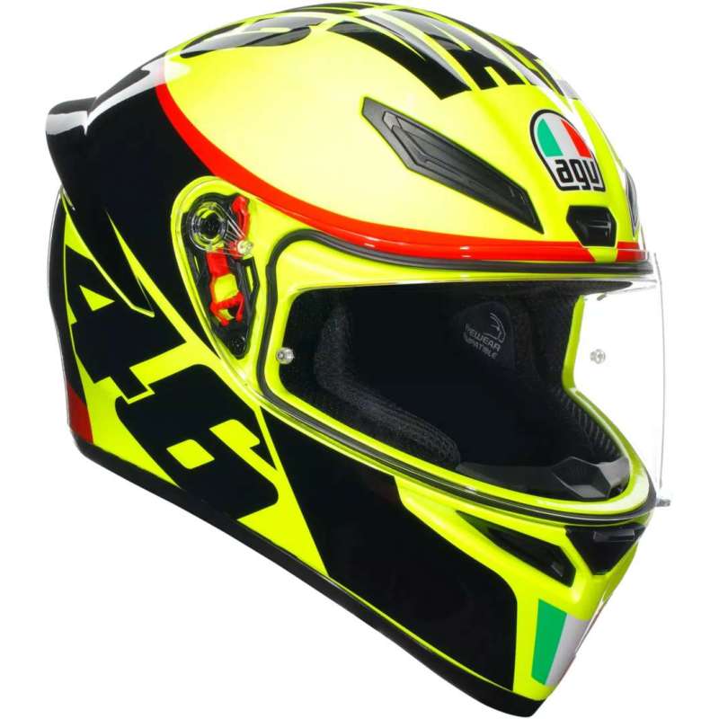 Casque intégral AGV K1 S Grazie Vale jaune noir rouge Casque intégral AGV K1 S Grazie Vale jaune noir rouge