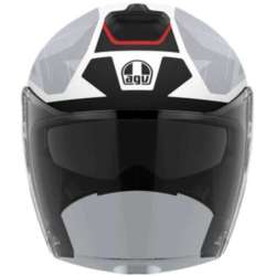 Casque jet AGV Irides Trieste noir blanc rouge