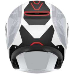 Casque jet AGV Irides Trieste noir blanc rouge