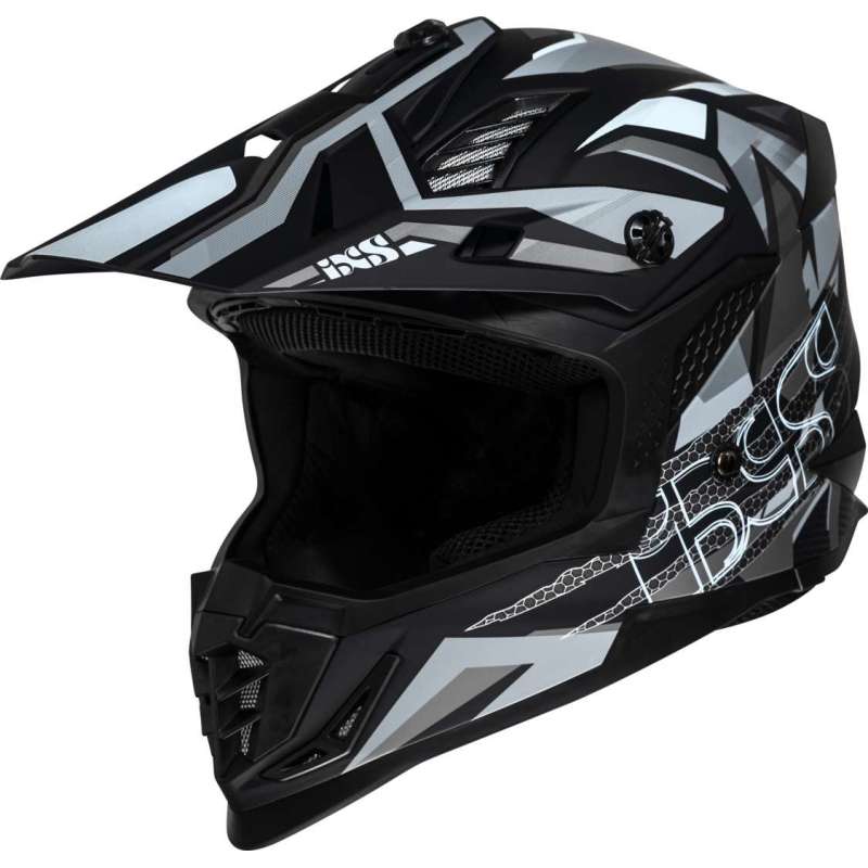 Casque de Motocross iXS363 2.0 noir mat anthracite blanc
