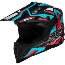Motocross Helm iXS363 2.0 schwarz matt petrol rot