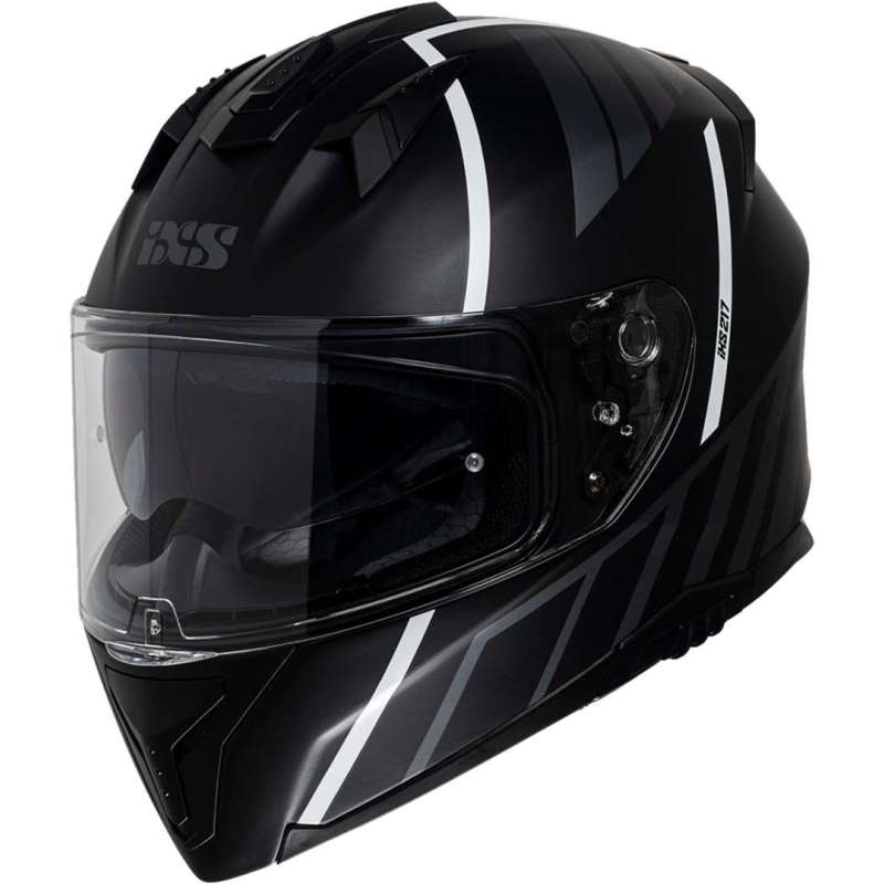 Integralhelm iXS217 2.0 mattschwarz weiß