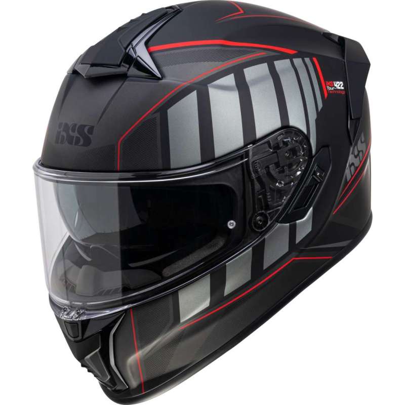 Integralhelm iXS422 FG 2.1 matt schwarz rot