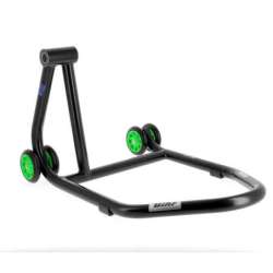 Einarmiger Standfuß links BIHR Home Track mattschwarz Räder grün