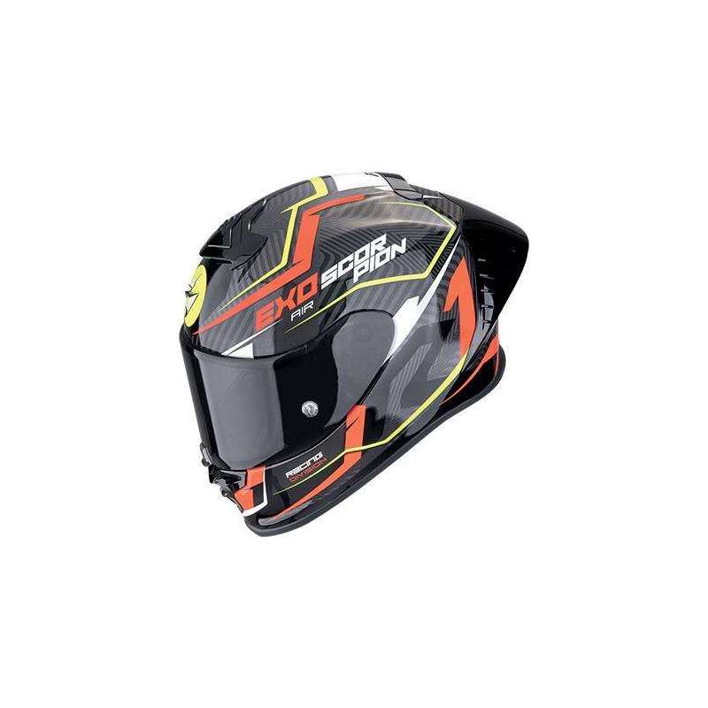Casque Intégral SCORPION EXO-R1 EVO II AIR COUP Noir-Rouge-Jaune fluo