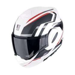 Modulohelm SCORPION EXO-TECH EVO FURIO Mattweiß-Schwarz-Rot