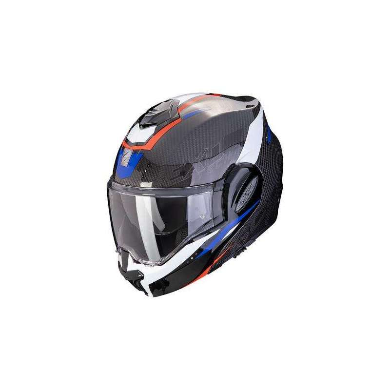 Casque Modulable SCORPION EXO-TECH EVO CARBONE ROVER Air Noir-Rouge-Bleu Casque Modulable SCORPION EXO-TECH EVO CARBONE ROVER Air Noir-Rouge-Bleu