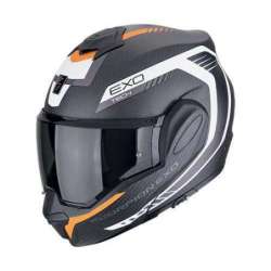Modulohelm SCORPION EXO-TECH EVO CARBONE COSY Mattschwarz - Orange