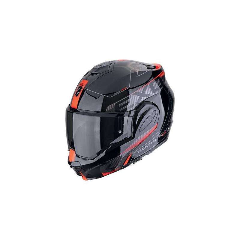 Modulohelm SCORPION EXO-TECH EVO TRAVELLER Schwarz-Rot