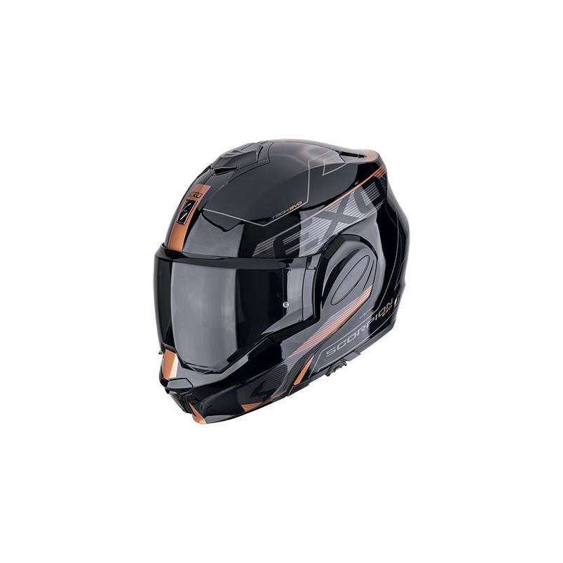 Casque Modulable SCORPION EXO-TECH EVO TRAVELLER Noir-Cuivre