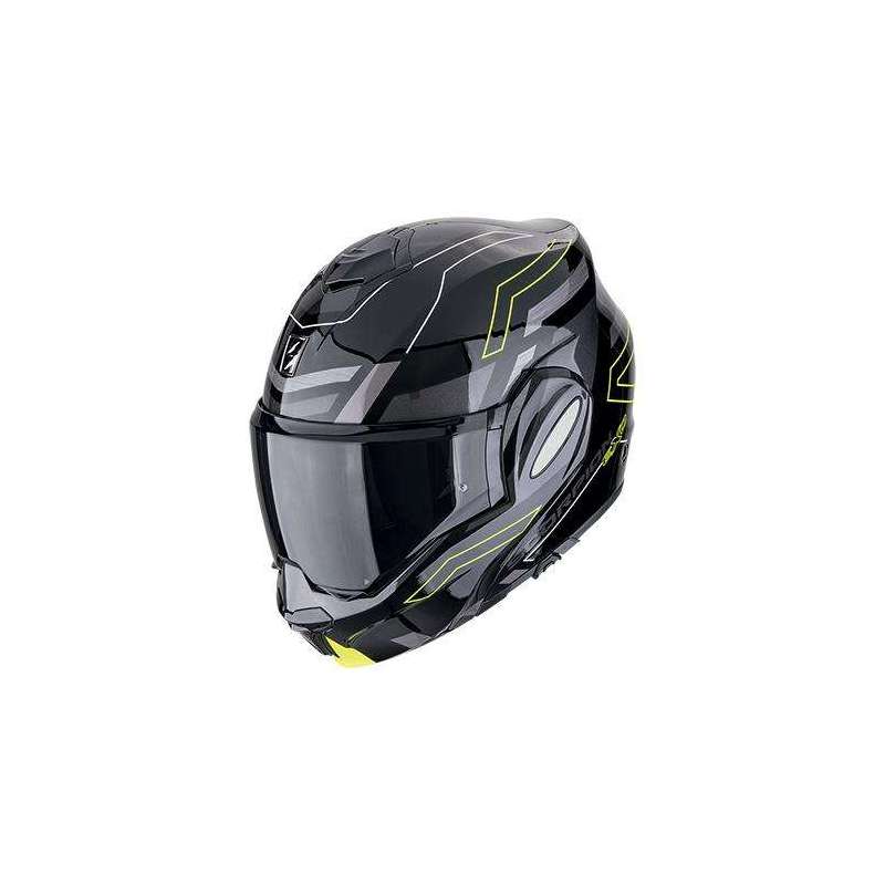 Casque Modulable SCORPION EXO-TECH EVO CONQUER Noir-Jaune fluo