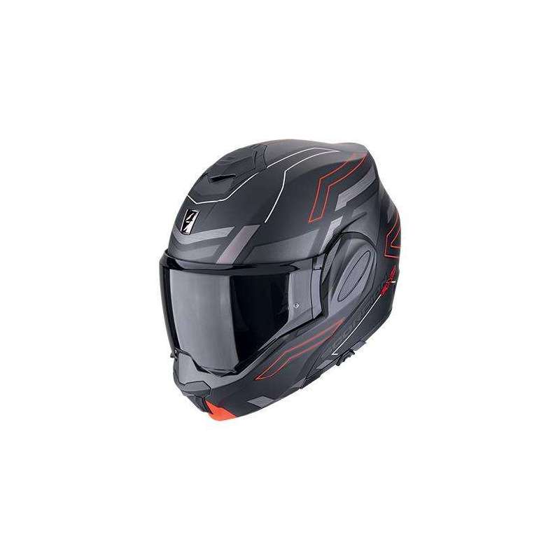 Casque Modulable SCORPION EXO-TECH EVO CONQUER Noir mat-Rouge Casque Modulable SCORPION EXO-TECH EVO CONQUER Noir mat-Rouge