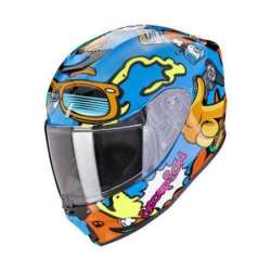 Casque Intégral SCORPION EXO-JNR AIR FUN Bleu-Orange