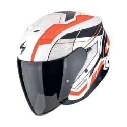 Casque Jet SCORPION EXO-Z1 VUE Blanc mat-Rouge-Noir